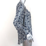 Isabel Marant Etoile Cutout Blouse Presley Blue Floral Print Chiffon Size 38 available at CelebrityOwned.com img_4