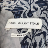 Isabel Marant Etoile Cutout Blouse Presley Blue Floral Print Chiffon Size 38 available at CelebrityOwned.com img_6