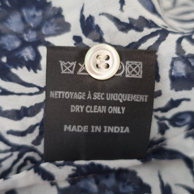 Isabel Marant Etoile Cutout Blouse Presley Blue Floral Print Chiffon Size 38 available at CelebrityOwned.com img_8