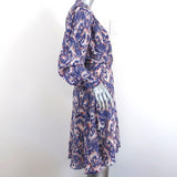 Isabel Marant Etoile Dress Yandra Ikat Printed Silk Size 36 Long Sleeve NEW available at CelebrityOwned.com img_4