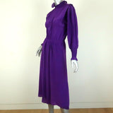 Isabel Marant Etoile Dress Yescott Purple Silk Size 38 Ruffle-Neck Midi NEW available at CelebrityOwned.com img_3