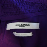 Isabel Marant Etoile Dress Yescott Purple Silk Size 38 Ruffle-Neck Midi NEW available at CelebrityOwned.com img_6