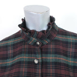 Isabel Marant Etoile Ilaria Plaid Flannel Shirt Size 38 Ruffle Neck Top available at CelebrityOwned.com img_2