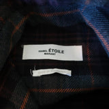 Isabel Marant Etoile Ilaria Plaid Flannel Shirt Size 38 Ruffle Neck Top available at CelebrityOwned.com img_7