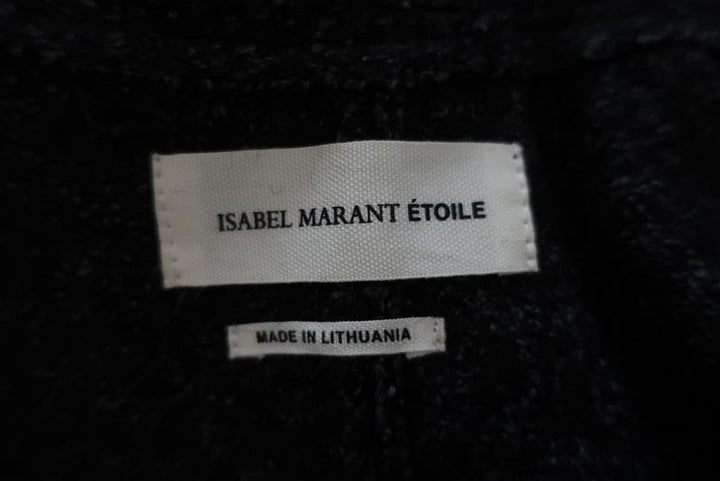 Isabel Marant Etoile Jacket Denzel Black Wool-Blend Size 40 available at CelebrityOwned.com img_7