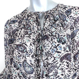 Isabel Marant Etoile Lace-Up Blouse Liliana White/Blue Paisley Print Size 36-img_[image_position} from CelebrityOwned.com