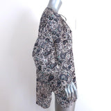 Isabel Marant Etoile Lace-Up Blouse Liliana White/Blue Paisley Print Size 36-img_[image_position} from CelebrityOwned.com
