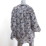 Isabel Marant Etoile Lace-Up Blouse Liliana White/Blue Paisley Print Size 36-img_[image_position} from CelebrityOwned.com