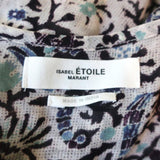 Isabel Marant Etoile Lace-Up Blouse Liliana White/Blue Paisley Print Size 36-img_[image_position} from CelebrityOwned.com