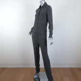 Isabel Marant Etoile Long Sleeve Jumpsuit Peters Gray Gabardine Size 34 available at CelebrityOwned.com img_2