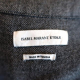 Isabel Marant Etoile Long Sleeve Jumpsuit Peters Gray Gabardine Size 34 available at CelebrityOwned.com img_6