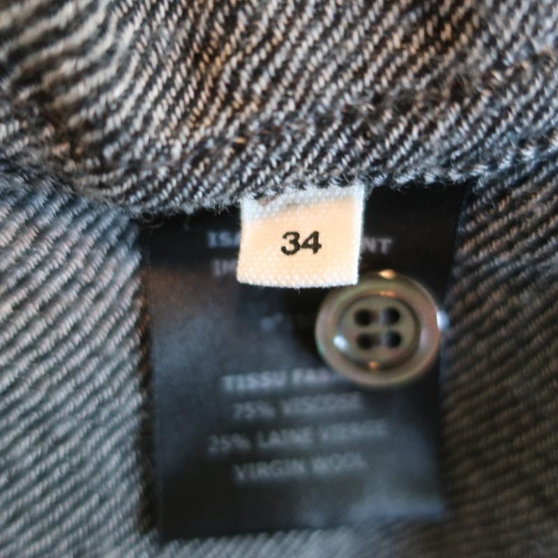 Isabel Marant Etoile Long Sleeve Jumpsuit Peters Gray Gabardine Size 34 available at CelebrityOwned.com img_7