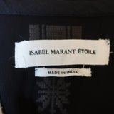 Isabel Marant Etoile Mini Dress Relly Black Embroidered Cotton Size 36 available at CelebrityOwned.com img_6