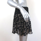 Isabel Marant Etoile Mini Skirt Prune Black Printed Georgette Size 40 available at CelebrityOwned.com img_3