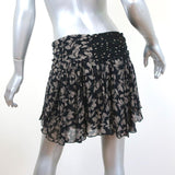 Isabel Marant Etoile Mini Skirt Prune Black Printed Georgette Size 40 available at CelebrityOwned.com img_4