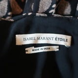 Isabel Marant Etoile Mini Skirt Prune Black Printed Georgette Size 40 available at CelebrityOwned.com img_5