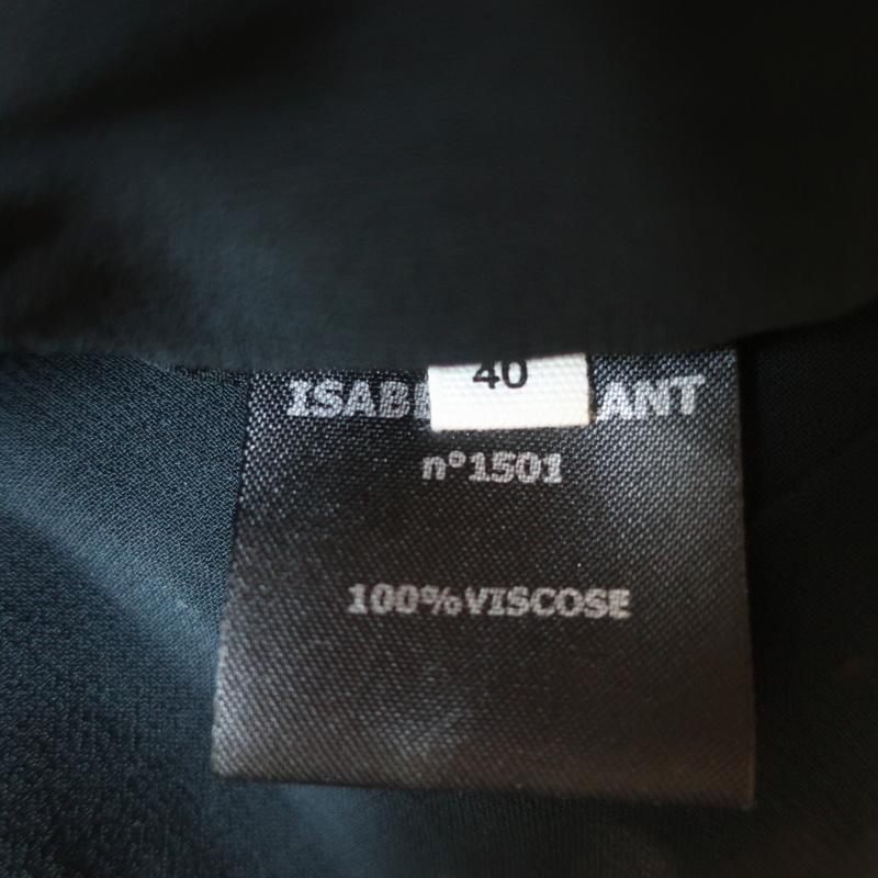 Isabel Marant Etoile Mini Skirt Prune Black Printed Georgette Size 40 available at CelebrityOwned.com img_6