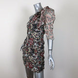 Isabel Marant Etoile One Shoulder Mini Dress Lilia Mixed Floral Print Size 38 available at CelebrityOwned.com img_2