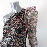 Isabel Marant Etoile One Shoulder Mini Dress Lilia Mixed Floral Print Size 38 available at CelebrityOwned.com img_3