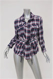 Isabel Marant Etoile Plaid Shirt Jacket Navy/Red Cotton Size 2 available at CelebrityOwned.com img_1