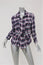 Isabel Marant Etoile Plaid Shirt Jacket Navy/Red Cotton Size 2
