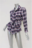 Isabel Marant Etoile Plaid Shirt Jacket Navy/Red Cotton Size 2 available at CelebrityOwned.com img_2