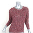 Isabel Marant Etoile Pom Pom Sweater Red Marled Knit Size 1 Crewneck Pullover