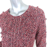 Isabel Marant Etoile Pom Pom Sweater Red Marled Knit Size 1 Crewneck Pullover available at CelebrityOwned.com img_3