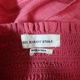 Isabel Marant Etoile Ruffle Mini Skirt Pink Smocked Cotton-Viscose Size 36 available at CelebrityOwned.com img_6