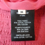 Isabel Marant Etoile Ruffle Mini Skirt Pink Smocked Cotton-Viscose Size 36 available at CelebrityOwned.com img_7