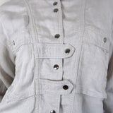 Isabel Marant Etoile Shirt Loaken Ecru Linen-Blend Size 38 Long Sleeve Top available at CelebrityOwned.com img_2