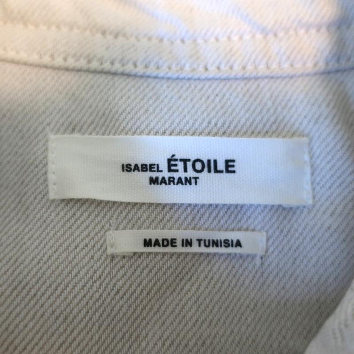 Isabel Marant Etoile Shirt Loaken Ecru Linen-Blend Size 38 Long Sleeve Top available at CelebrityOwned.com img_6