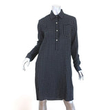 Isabel Marant Etoile Shirtdress Rane Gray Gingham Size 36 Long Sleeve Dress available at CelebrityOwned.com img_1