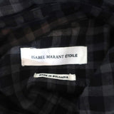 Isabel Marant Etoile Shirtdress Rane Gray Gingham Size 36 Long Sleeve Dress available at CelebrityOwned.com img_6