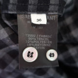 Isabel Marant Etoile Shirtdress Rane Gray Gingham Size 36 Long Sleeve Dress available at CelebrityOwned.com img_7