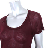 Isabel Marant Etoile Tee Almon Wine Cashmere Jersey Size Large Short Sleeve Top available at CelebrityOwned.com img_3