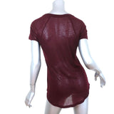 Isabel Marant Etoile Tee Almon Wine Cashmere Jersey Size Large Short Sleeve Top available at CelebrityOwned.com img_5