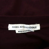 Isabel Marant Etoile Tee Almon Wine Cashmere Jersey Size Large Short Sleeve Top available at CelebrityOwned.com img_6