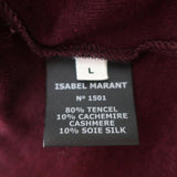 Isabel Marant Etoile Tee Almon Wine Cashmere Jersey Size Large Short Sleeve Top available at CelebrityOwned.com img_7