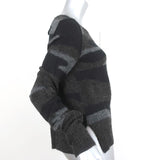 Isabel Marant Etoile Tie-Back Sweater Black/Gray Camouflage Alpaca Knit Size 40 available at CelebrityOwned.com img_3