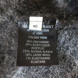 Isabel Marant Etoile Tie-Back Sweater Black/Gray Camouflage Alpaca Knit Size 40 available at CelebrityOwned.com img_6