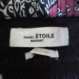 Isabel Marant Etoile Tiered Mini Skirt Naomi Black/Multi Printed Cotton Size 38 available at CelebrityOwned.com img_6