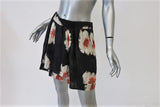 Isabel Marant Etoile Tiered Mini Skirt Rylan Black Floral Linen-Silk Size 42 available at CelebrityOwned.com img_2