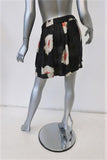 Isabel Marant Etoile Tiered Mini Skirt Rylan Black Floral Linen-Silk Size 42 available at CelebrityOwned.com img_3