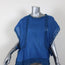Isabel Marant Etoile Top Duffy Blue Crochet-Trim Cotton Size 34 Side-Tie Blouse