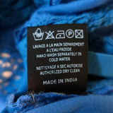 Isabel Marant Etoile Top Duffy Blue Crochet-Trim Cotton Size 34 Side-Tie Blouse available at CelebrityOwned.com img_8