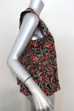Isabel Marant Etoile Top Erney Black/Red Printed Cotton Blouse Size 36 available at CelebrityOwned.com img_2
