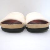 Isabel Marant Hellea Slide Sandals White Quilted Leather & Beige Suede Size 37 available at CelebrityOwned.com img_5