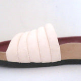 Isabel Marant Hellea Slide Sandals White Quilted Leather & Beige Suede Size 37 available at CelebrityOwned.com img_8