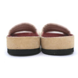 Isabel Marant Hellea Slide Sandals White Quilted Leather & Beige Suede Size 37 available at CelebrityOwned.com img_9